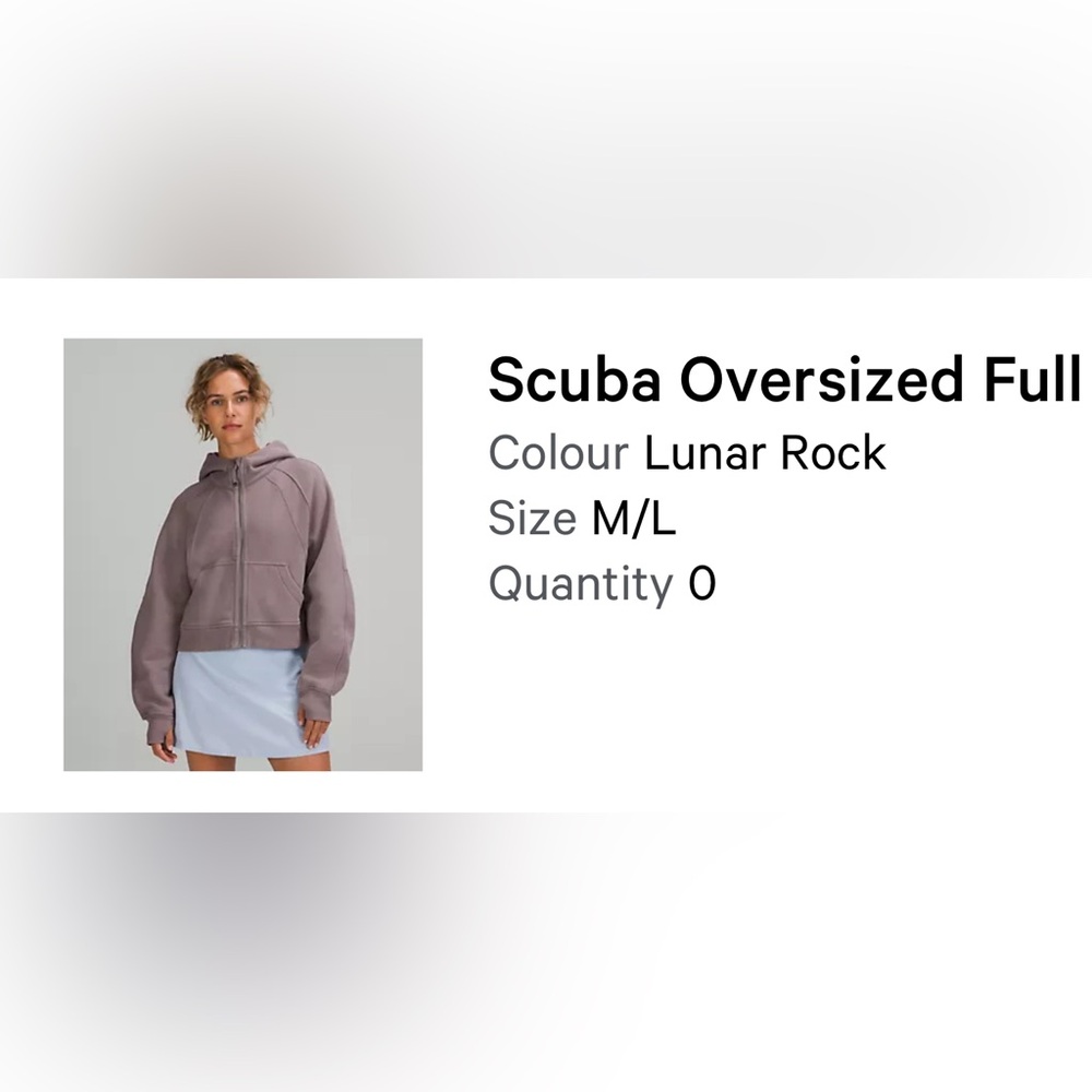 Lululemon Scuba oversized zip-up hoodie
